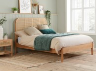 Birlea Margot Oak And Rattan 4ft6 Double Bed Frame Thumbnail