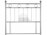 STORE CLEARANCE Metal Beds London 4ft6 Double Silver And Chrome Headboard Thumbnail