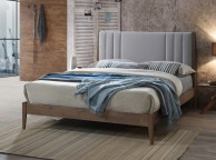 STORE CLEARANCE Time Living Cheslyn 4ft6 Double Light Grey Fabric Bed Frame Thumbnail