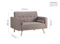 Birlea Ethan Medium Grey Fabric Sofa Bed Thumbnail