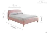Birlea Otley 4ft6 Double Blush Pink Teddy Fabric Bed Frame Thumbnail