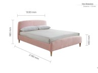 Birlea Otley 5ft Kingsize Blush Pink Teddy Fabric Bed Frame Thumbnail