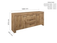 Birlea Compton Oak Finish Sideboard Thumbnail