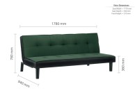 Birlea Aurora Green Velvet Fabric Sofa Bed Thumbnail