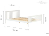 Birlea Oxford 4ft6 Double White Wooden Bed Frame Thumbnail