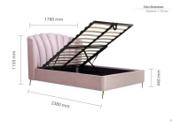 Birlea Lottie 5ft Kingsize Pink Fabric Ottoman Bed Frame Thumbnail