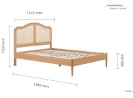 Birlea Leonie Oak And Rattan 4ft6 Double Bed Frame Thumbnail