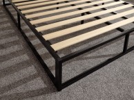 GFW Platform 4ft Small Double Black Metal Bed Frame Thumbnail