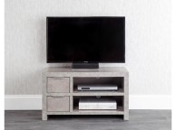 GFW Bloc 2 Drawer TV Unit In Concrete Grey Thumbnail