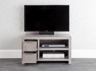 GFW Bloc 2 Drawer TV Unit In Concrete Grey Thumbnail