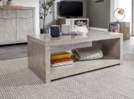 GFW Bloc Coffee Table With Shelf In Concrete Grey Thumbnail