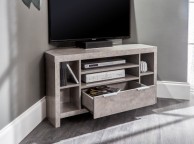 GFW Bloc Corner TV Unit In Concrete Grey Thumbnail