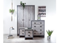 GFW Boston 4 Piece Bedroom Set In Grey Thumbnail