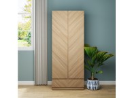 GFW Catania 2 Door 1 Drawer Wardrobe In Euro Oak Thumbnail