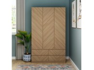 GFW Catania 3 Door 4 Drawer Wardrobe In Euro Oak Thumbnail