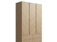 GFW Catania 3 Door 4 Drawer Wardrobe In Euro Oak Thumbnail