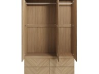 GFW Catania 3 Door 4 Drawer Wardrobe In Euro Oak Thumbnail