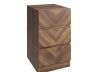 GFW Catania 3 Drawer Bedside In Royal Walnut Thumbnail