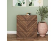 GFW Catania 4 Drawer Chest In Royal Walnut Thumbnail