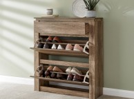 GFW Canyon Oak Finish Shoe Cabinet Thumbnail