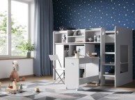 Flair Furnishings Wizard Junior White High Sleeper Workstation Thumbnail