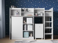 Flair Furnishings Wizard Junior White High Sleeper Workstation Thumbnail