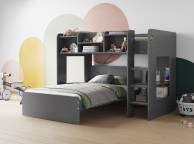 Flair Furnishings Wizard L Shape Triple Sleeper Bunk Bed In Grey Thumbnail