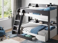 Flair Furnishings Flick Grey Finish Triple Sleeper Bunk Bed Thumbnail