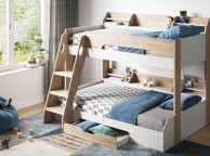 Flair Furnishings Flick Oak Finish Triple Sleeper Bunk Bed Thumbnail