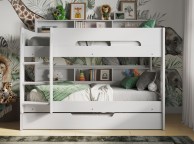 Flair Furnishings Interstellar White Bunk Bed With Trundle Thumbnail