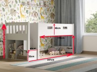 Flair Furnishings Charlie White Mid Sleeper Bed Thumbnail