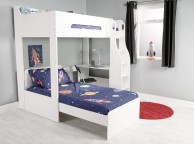 Flair Furnishings Cosmic White L Shaped Bunk Bed Thumbnail