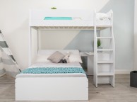 Flair Furnishings Cosmic White L Shaped Triple Sleeper Bunk Bed Thumbnail