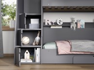 Flair Furnishings Slick Grey Triple Sleeper Bunk Bed Thumbnail