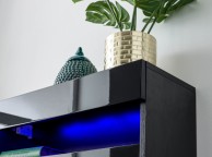 GFW Galicia Black Gloss LED Wall Hanging Shoe Cabinet Thumbnail