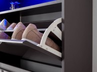 GFW Galicia Grey Gloss LED Wall Hanging Shoe Cabinet Thumbnail