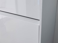 GFW Galicia White Gloss LED Wall Hanging Shoe Cabinet Thumbnail