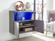 GFW Galicia Grey Gloss LED Wall Hanging Sideboard Thumbnail