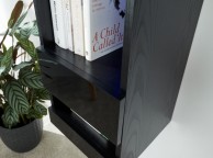 GFW Galicia Black Gloss LED Wall Hanging Shelf Unit Thumbnail