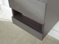 GFW Galicia Grey Gloss LED Wall Hanging Shelf Unit Thumbnail