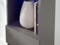 GFW Galicia Grey Gloss LED Wall Hanging Shelf Unit Thumbnail