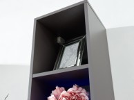 GFW Galicia Grey Gloss LED Wall Hanging Shelf Unit Thumbnail