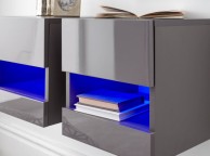 GFW Galicia Grey Gloss LED Pair Of Wall Hanging Bedsides Thumbnail