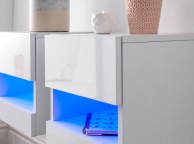 GFW Galicia White Gloss LED Pair Of Wall Hanging Bedsides Thumbnail