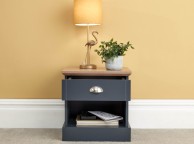 GFW Kendal 1 Drawer Bedside In Slate Blue Thumbnail