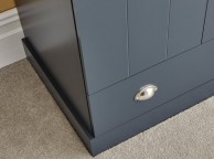 GFW Kendal 2 Door 1 Drawer Wardrobe In Slate Blue Thumbnail