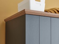 GFW Kendal 2 Door 1 Drawer Wardrobe In Slate Blue Thumbnail