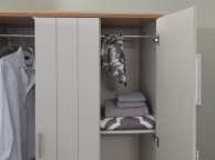 GFW Kendal 3 Door 3 Drawer Wardrobe In Grey Thumbnail