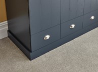 GFW Kendal 3 Door 3 Drawer Wardrobe In Slate Blue Thumbnail