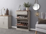 GFW Kendal Deluxe Shoe Cabinet In Grey Thumbnail